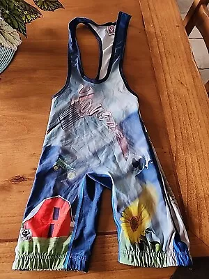 Kansas Freestyle Cut  Mens Wrestling Singlet Size Adult Xs Xtra Small No Shoes  • $28