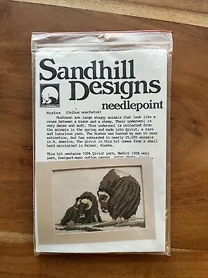 Sandhill Designs Made In Alaska QIVIUT Needlepoint Kit Muskox 6X4 Inches HTF • $50