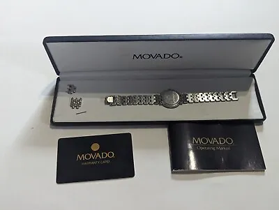 Movado Womens Watch Gold/Silver With Black Face Needs Battery Not Tested • $50