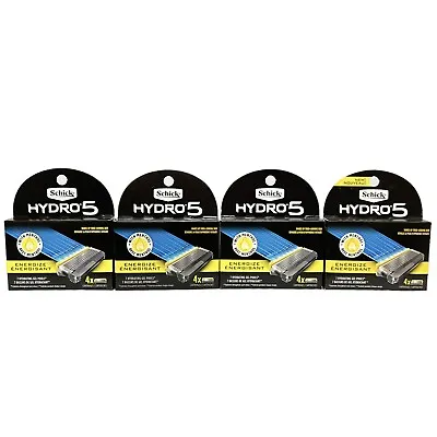 4 Schick Hydro 5 Sense Energize Mens Razor Blade Cartridge Refills 4 Ct 16 Total • $49