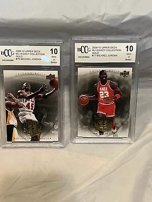 2009-2010 Upper Deck Michel Jordan Legacy #17 & #75 BCCG Graded 10 • $70