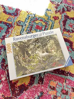 Ravensburger 5000 Piece Mythical Unicorn Forest Fantasy World Puzzle 2004 NEW • $150