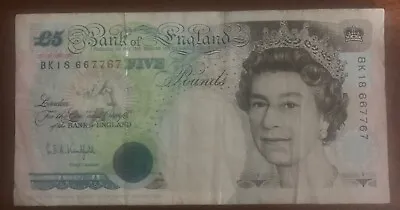 1990 Bank Of England 5 Pounds British Note • $13
