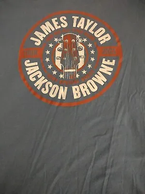 James Taylor / Jackson Browne Tour 2021 Mens Medium Blue T-Shirt Double-Sided  • $18.95