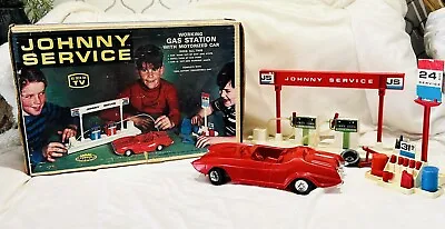 1968 Topper Toys Johnny Service Working Gas Station Playset With Car & Box • $89.99