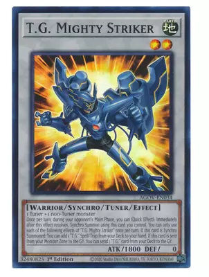 X3 T.G. Mighty Striker AGOV-EN034 Super Rare YuGiOh • $0.72