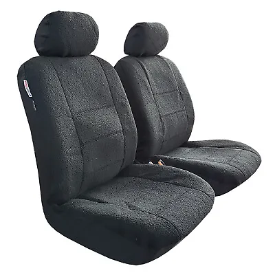 For Ford EXPLORER Car Truck SUV Seat Covers  Faux Sheepskin  Black Front Set • $55.11