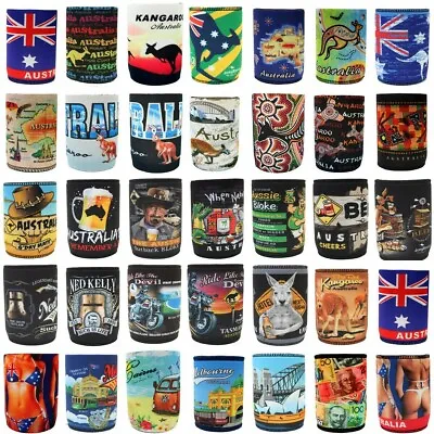 $5.95 • Buy Stubby Holder Stubbie Can Beer Bottle Drink Cooler Australia Flag Funny Souvenir
