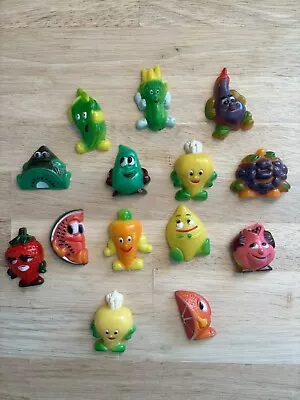 Vintage Anthropomorphic Fruit Vegetables Fridge Magnets Lot Of 15 • $39.99