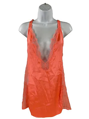 Victoria's Secret Women's Pink/Orange Strappy Lace Lingerie Night Top - S • $12.78