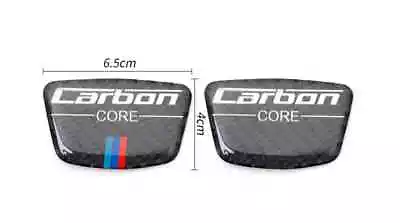 $9.09 • Buy 2x B Column 65mm Decal Carbon Fiber Car Core Emblem Sticker BMW E46 E90 E60 E39