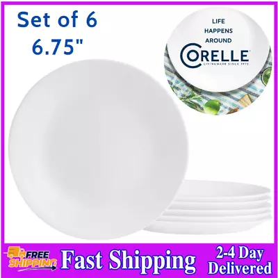 Corelle Classic Winter Frost White 6.75  Bread Plate Set Of 6 • $15.69