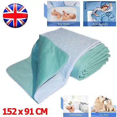 Reusable Incontinence Bed Pad Washable Wetting Protective Dry Mats Absorbent UK • £14.89