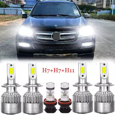 For Mercedes Benz GL450 2007-2012 E320 2008-2009 LED Headlight + Fog Light Bulbs • $31.75