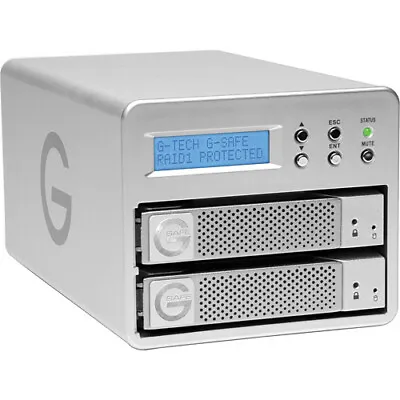 G TECHNOLOGY G SAFE RAID-1 2TB Hot Swappable External Hard Drive 3RD GEN • $349.99