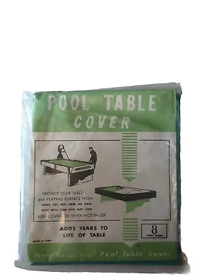 Vintage Heavy Gauge Vinyl Pool Table Cover 8' • $18