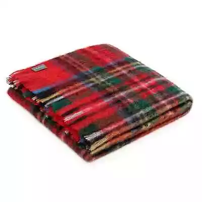 Holyrood St. Albans Australia PURE Mohair Blanket 72 X50  Royal Stewart Plaid • $110