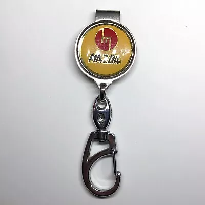 Vintage Mazda Keychain Fob Hook Yellow Red Color Black Lettering Emblem • $49.99