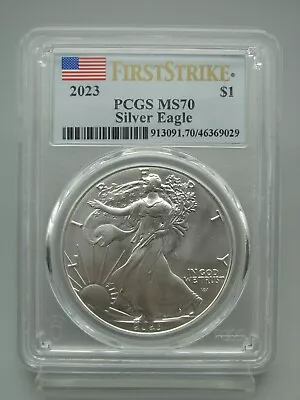 2023 American Silver Eagle PCGS MS 70 First Strike • $55