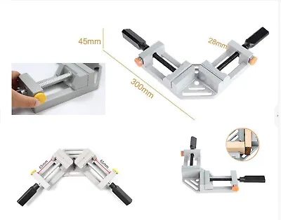 Quick Release DIY Twin Handle 90° Right Angle Corner Clamp Wood Miter Vice 300mm • £14.99
