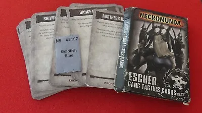 Necromunda Escher Gang Tactics Cards 2nd Edition Workshop Opened Box Used GW • £24.99