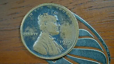 WINTER SALE-U.S.-1919  Wheatie RIM 1c.-COPPER ERROR COIN--KM#132 • $7.50