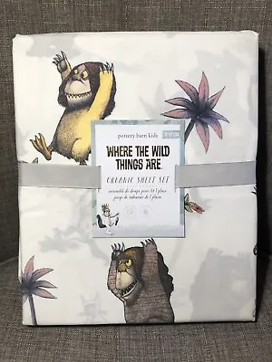 $75 • Buy Pottery Barn Kids Where The Wild Things Are Organic Twin Sheet Set NWT Max