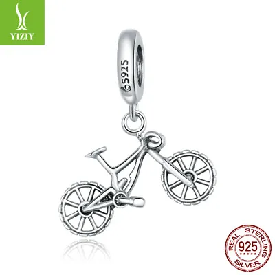 Fashion Women Authentic S925 Sterling Silver Mountain Bike Charms Fit Bracelets • $7.17