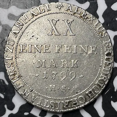 1799-HS Germany Anhalt-Bernberg 2/3 Thaler Lot#JM6524 Silver! Nice! • $200