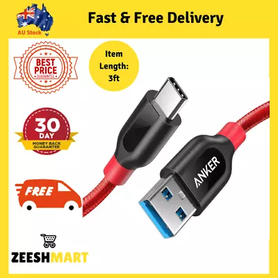 $24.90 • Buy USB Type C Cable, Anker Powerline+ USB C To USB 3.0 Cable (3ft), High Durability