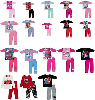Girls Pyjamas Nightwear Nightie Sleepwear Kids Long Sleeve Disney • £8.89
