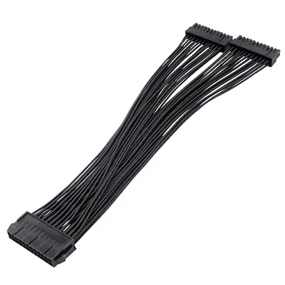 PSU Splitter Cable 24pin To 2 20+4pin Desktop PC ATX Power Supply Wire Lead 32cm • £10.55