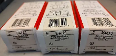 P&S  4-WAY Toggle Switch 15A 120/277V 664-LAG (LOT OF 3) • $22.99