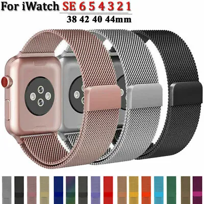 $14.74 • Buy For Apple Watch Series8 7 6 5 4 3 Milanese Loop Band Iwatch Strap 38 42 40 44mm