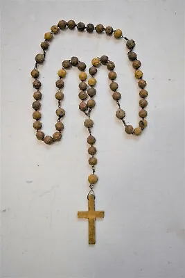 + Nice Older Nun's Habit Wood Carved Rosary Beads  + 5 Decades + (CU477) • $87