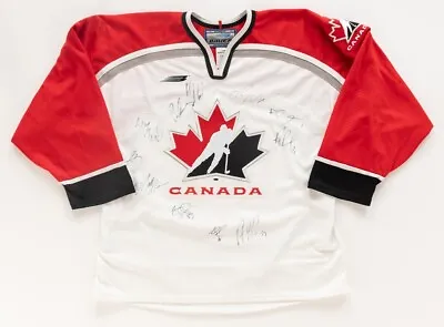 Wayne Gretzky Mario Lemieux Team Canada Olympics Signed Jersey PSA DNA • $2499