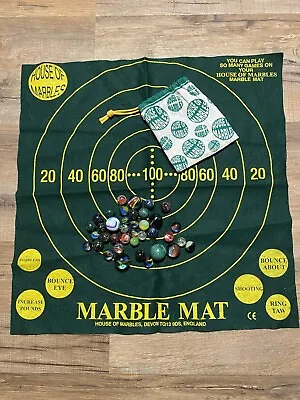 House Of Marbles Vintage Marble Mat With Pouch And 40 Vintage Marbles  • $27.95