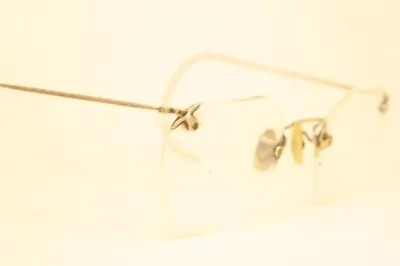 Vintage Gold Rimless Eyeglasses Antique Fulvue Frameless GF Fulvue Glasses • $195