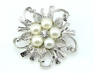 £3.29 • Buy Wedding Decoration Shoe Hat Dress Rhinestones Flower Bridal Brooch Pin BR138