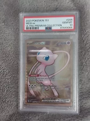 Pokemon 151 Ultra Premium Collection METAL Mew Ex 205/165  PSA Graded 10 • $40