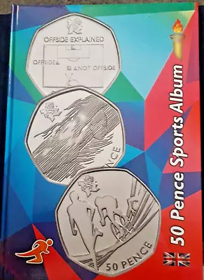 LONDON 2012 OLYMPICS 50p X29 FULL SET IN MATADOR  BLUE ALBUM  LIGHTLY CIRCULATED • £125