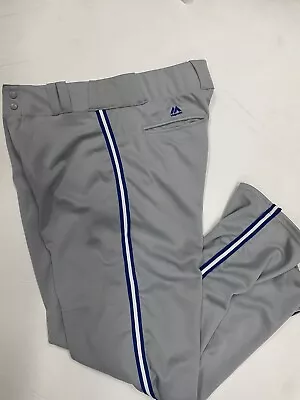 Majestic Premier Relaxed Fit Baseball Pants Men's XL Grey Blue Jays Pants • $49.99