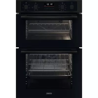 Zanussi ZKCNA7KN Built In 59cm Electric Double Oven Black A • £548