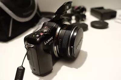 Panasonic DMC GF3 Camera + 14-42mm +14mm/2.5f Lens Battery + Charger + Bag • $350