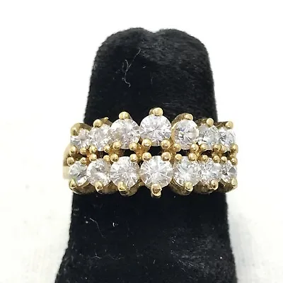 Vintage ESPO  14KT GE Gold  & Round Cut Cubic Zirconia's  Ring   Varied Sizes • $129.99