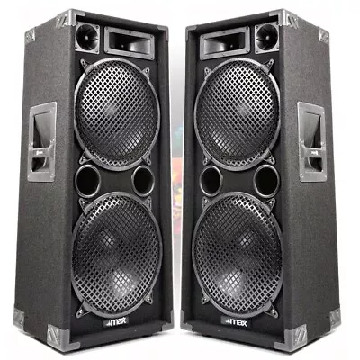 Pair Max SP215 DJ Disco PA Speaker Bass Dual 15 Woofers Full Range Drivers 2000W • £250