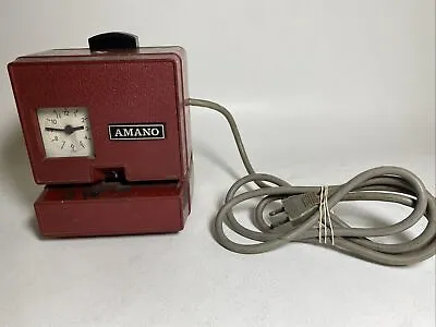 Vintage Amano Series 3800 Model 3807 Time Clock Keeps Correct Time • $49