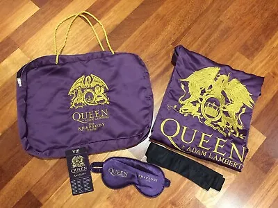 New - Queen + Adam Lambert VIP Package - Bag Dressing Gown Eye Mask VIP Card • $155