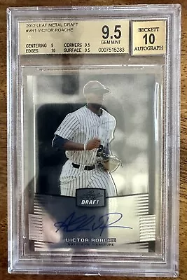 Victor Roache 2012 Leaf Metal Draft Rookie Auto - BGS GEM MINT 9.5! • $5.99