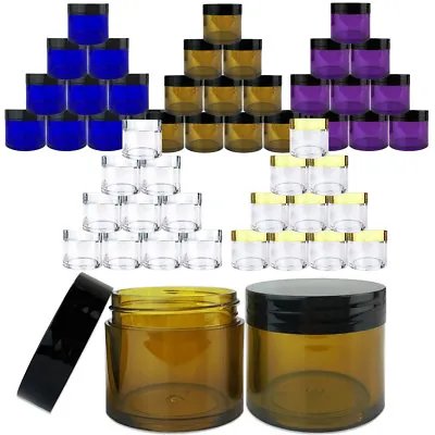 $10.99 • Buy 12pcs 30g/1oz High Quality Thick Acrylic Plastic Jar Sample Containers BPA FREE